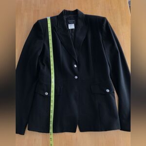 Vertigo Paris Black Silver Snap Closure Lined Blazer Vintage EUC Size M